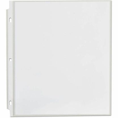 Universal Punched Ring Binder Sleeves - 2 x Sheet Capacity - For Letter 8 1/2" x 11" Sheet - 3 x Holes - Ring Binder - T
