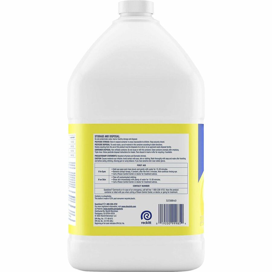Professional Lysol Deodorizing Cleaner - For Multi Surface - Concentrate - 128 fl oz (4 quart) - Lemon Scent - 4 / Carto