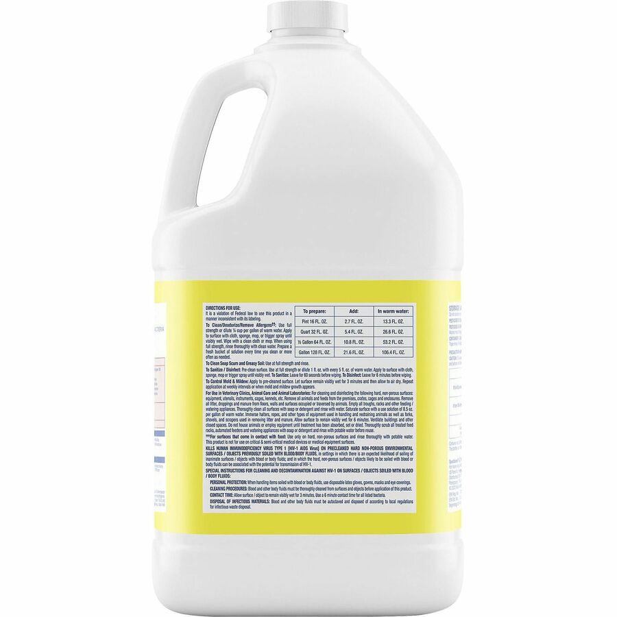 Professional Lysol Deodorizing Cleaner - For Multi Surface - Concentrate - 128 fl oz (4 quart) - Lemon Scent - 4 / Carto