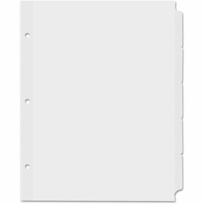 Universal Customizable Index Dividers - Side Tab(s) - 5 Tab(s)/Set - 8.5" Divider Width x 11" Divider Length - 3 Hole Pu