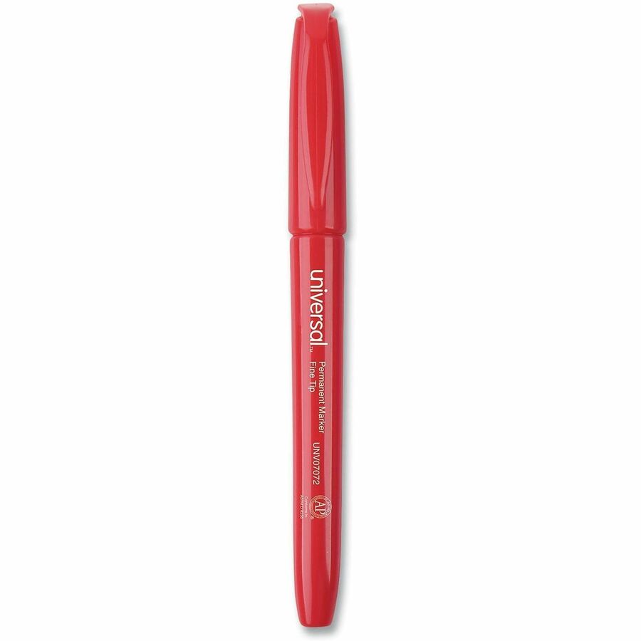 Universal Permanent Marker - Red Ink - Writing, Sketching, Classroom - 12 / Dozen