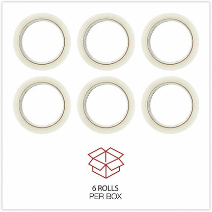 Universal General-Purpose Box Sealing Tape, 3" Core, 1.88" x 60 yds, Clear, 6/Pack - 60 yd Length x 1.88" Width x 2 mil 