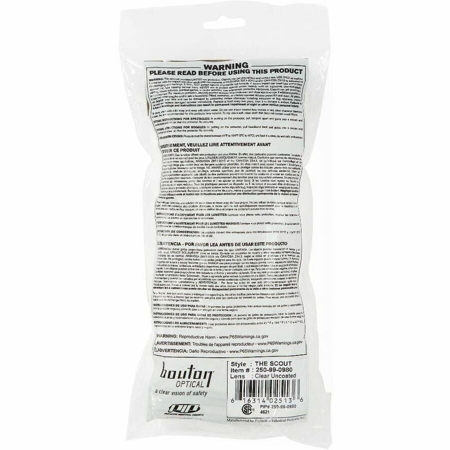 Medline Visitor Safety Glasses - Regular - Clear - Latex-free, Comfortable, Disposable - 1 Each