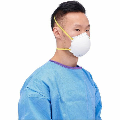 Medline Cone-Style N95 Surgical Respirator Masks - Recommended for: Surgical - Regular - Airborne Particle, Flying Parti