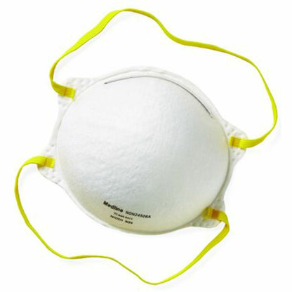 Medline Cone-Style N95 Surgical Respirator Masks - Recommended for: Surgical - Regular - Airborne Particle, Flying Parti