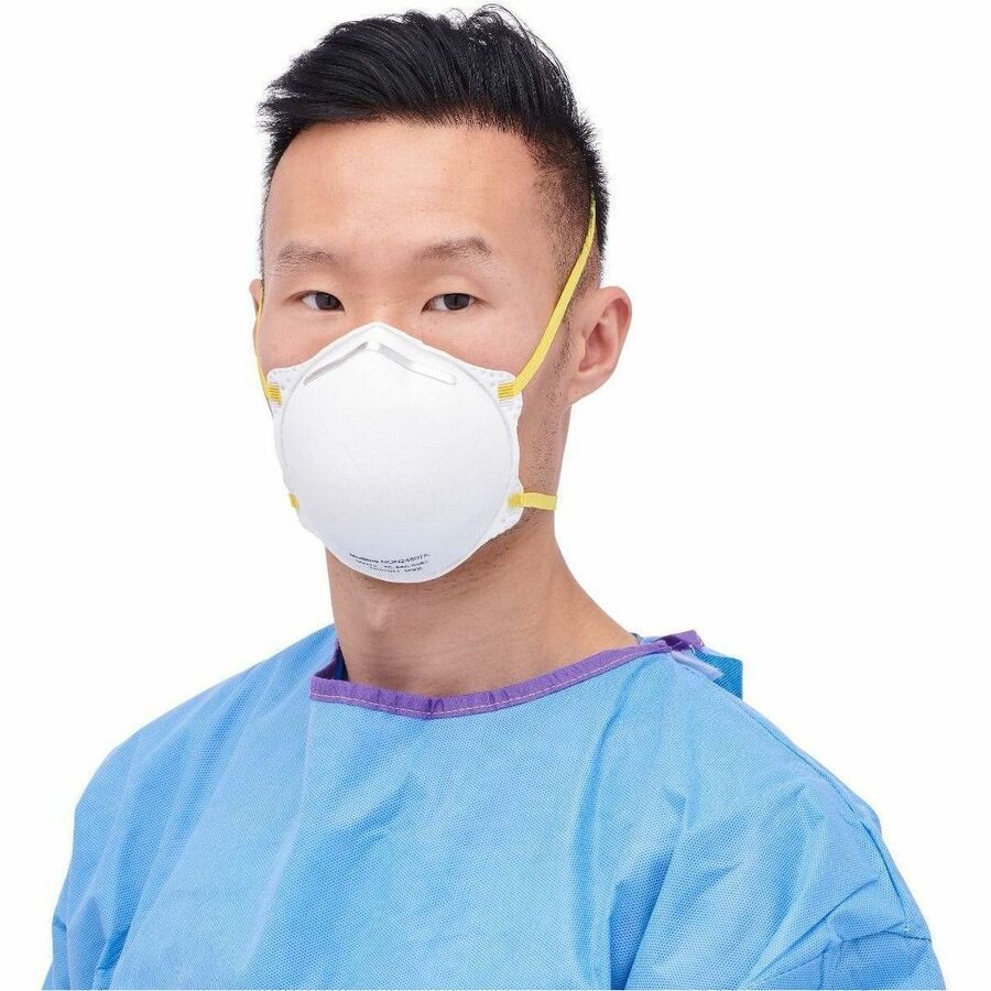 Medline Cone-Style N95 Surgical Respirator Masks - Recommended for: Surgical - Regular - Airborne Particle, Flying Parti