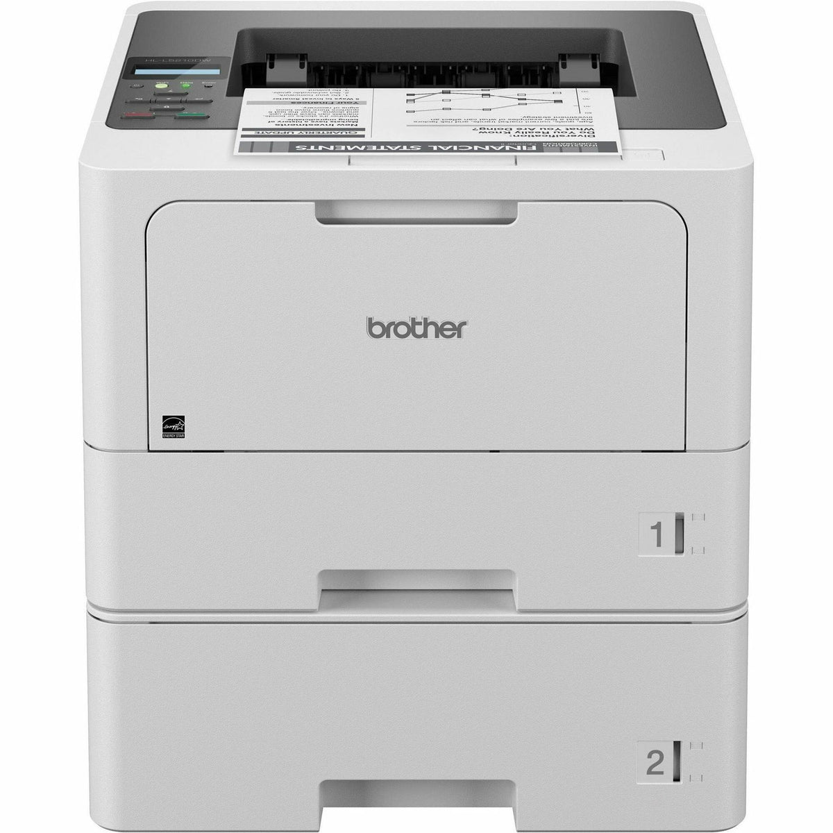 Brother HL-L5210DW Desktop Wireless Laser Printer - Monochrome - 48 ppm Mono - 1200 x 1200 dpi Print - Automatic Duplex 