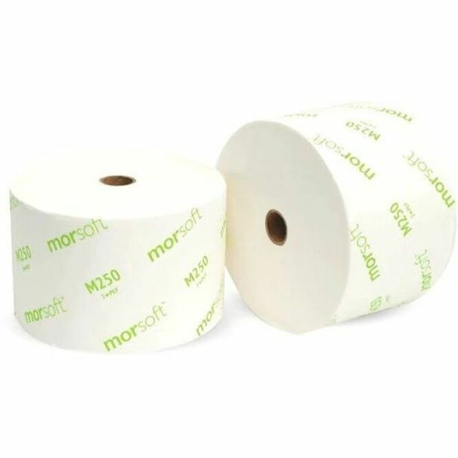 Morcon Moresoft Porta-Potty Bath Tissue - 2 Ply - 3.75" Width x 3.90" Length - 1250 Sheets/Roll - 1" Core - White - Fibe