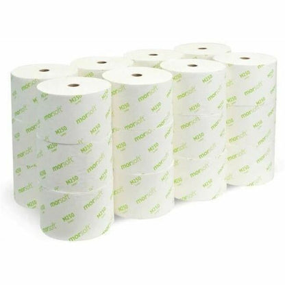 Morcon Moresoft Porta-Potty Bath Tissue - 2 Ply - 3.75" Width x 3.90" Length - 1250 Sheets/Roll - 1" Core - White - Fibe