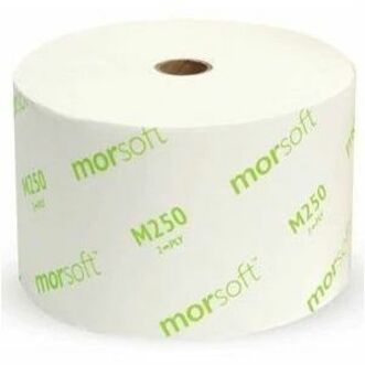 Morcon Moresoft Porta-Potty Bath Tissue - 2 Ply - 3.75" Width x 3.90" Length - 1250 Sheets/Roll - 1" Core - White - Fibe