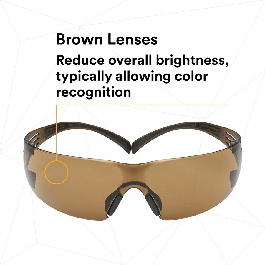 3M SecureFit Protective Eyewear - Recommended for: Eye, Indoor/Outdoor - Fog, UVA, UVB, UVC Protection - Polycarbonate -