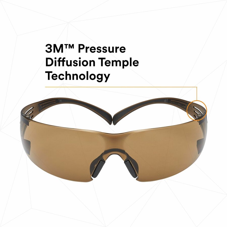 3M SecureFit Protective Eyewear - Recommended for: Eye, Indoor/Outdoor - Fog, UVA, UVB, UVC Protection - Polycarbonate -