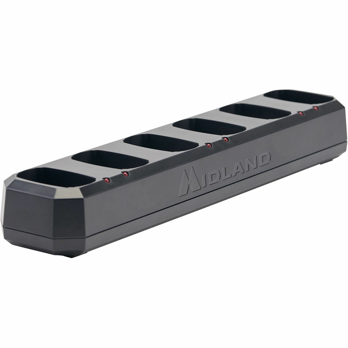 Midland Two-Way Radio 6-Slotted Charger - Docking - Two-way Radio - 6 Slot - Charging Capability - Black - Wall Mount, D
