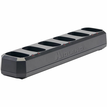 Midland Two-Way Radio 6-Slotted Charger - Docking - Two-way Radio - 6 Slot - Charging Capability - Black - Wall Mount, D