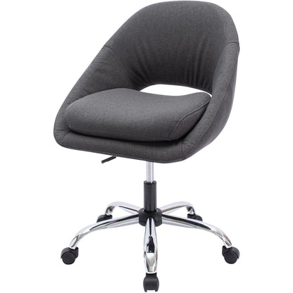 NuSparc Resimercial Lounge/Task Chair - Neutral Gray Seat Color - Fabric Seat Material - Low Back - 5-star Base - Gray -