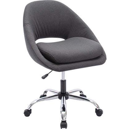 NuSparc Resimercial Lounge/Task Chair - Neutral Gray Seat Color - Fabric Seat Material - Low Back - 5-star Base - Gray -