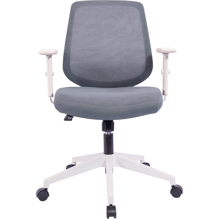 NuSparc Mid-Back Task Chair - Fabric Back Material - Mid Back - 5-star Base - Gray - Armrest - 1 Each