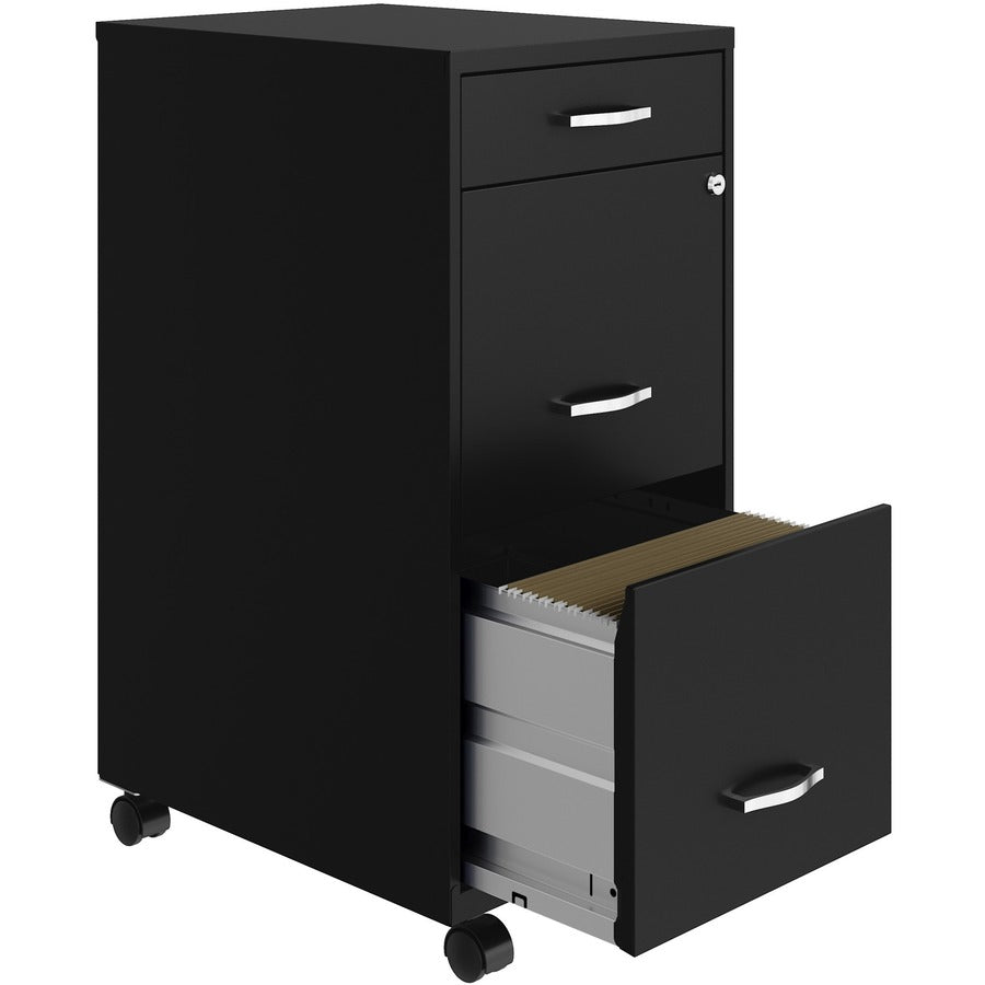 NuSparc Mobile File Cabinet - 14.2" Width x 18" Depth x 29.5" Height - 3 x Drawer(s) for File, Box - Letter - 1 Each