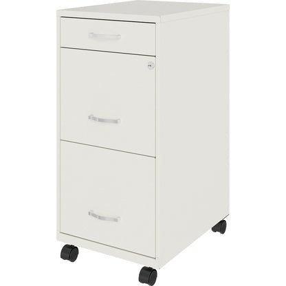NuSparc Mobile File Cabinet - 14.2" Width x 18" Depth x 29.5" Height - 3 x Drawer(s) for File, Box - Letter - 1 Each