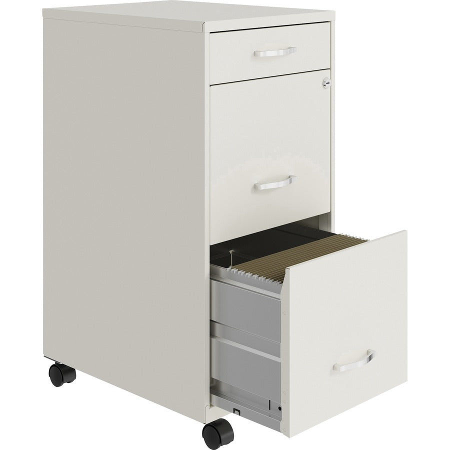 NuSparc Mobile File Cabinet - 14.2" Width x 18" Depth x 29.5" Height - 3 x Drawer(s) for File, Box - Letter - 1 Each