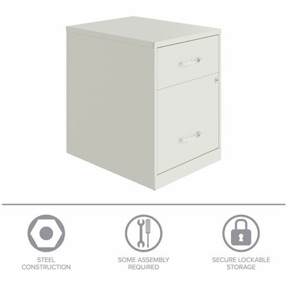 NuSparc File Cabinet - 14.2" Width x 18" Depth x 19" Height - 2 x Drawer(s) for File, Box - Letter - Vertical - 1 Each