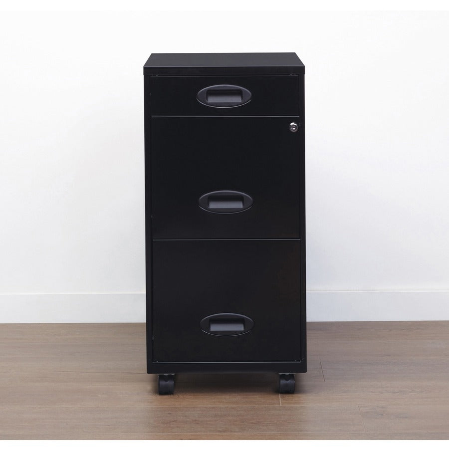 NuSparc File Cabinet - 14.2" Width x 18" Depth x 29.5" Height - 3 x Drawer(s) for Pencil, File - Letter - Vertical - 1 E