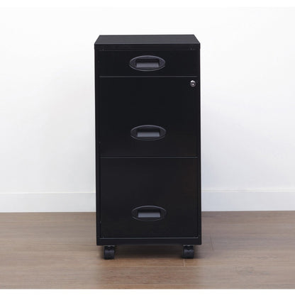 NuSparc File Cabinet - 14.2" Width x 18" Depth x 29.5" Height - 3 x Drawer(s) for Pencil, File - Letter - Vertical - 1 E