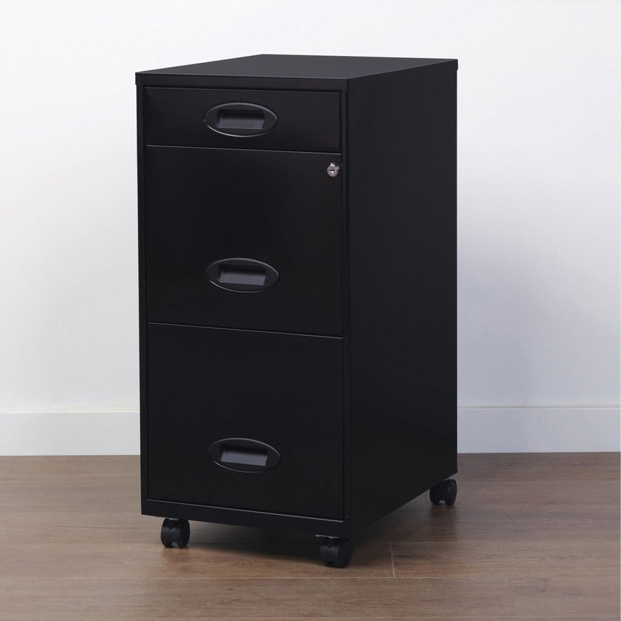 NuSparc File Cabinet - 14.2" Width x 18" Depth x 29.5" Height - 3 x Drawer(s) for Pencil, File - Letter - Vertical - 1 E