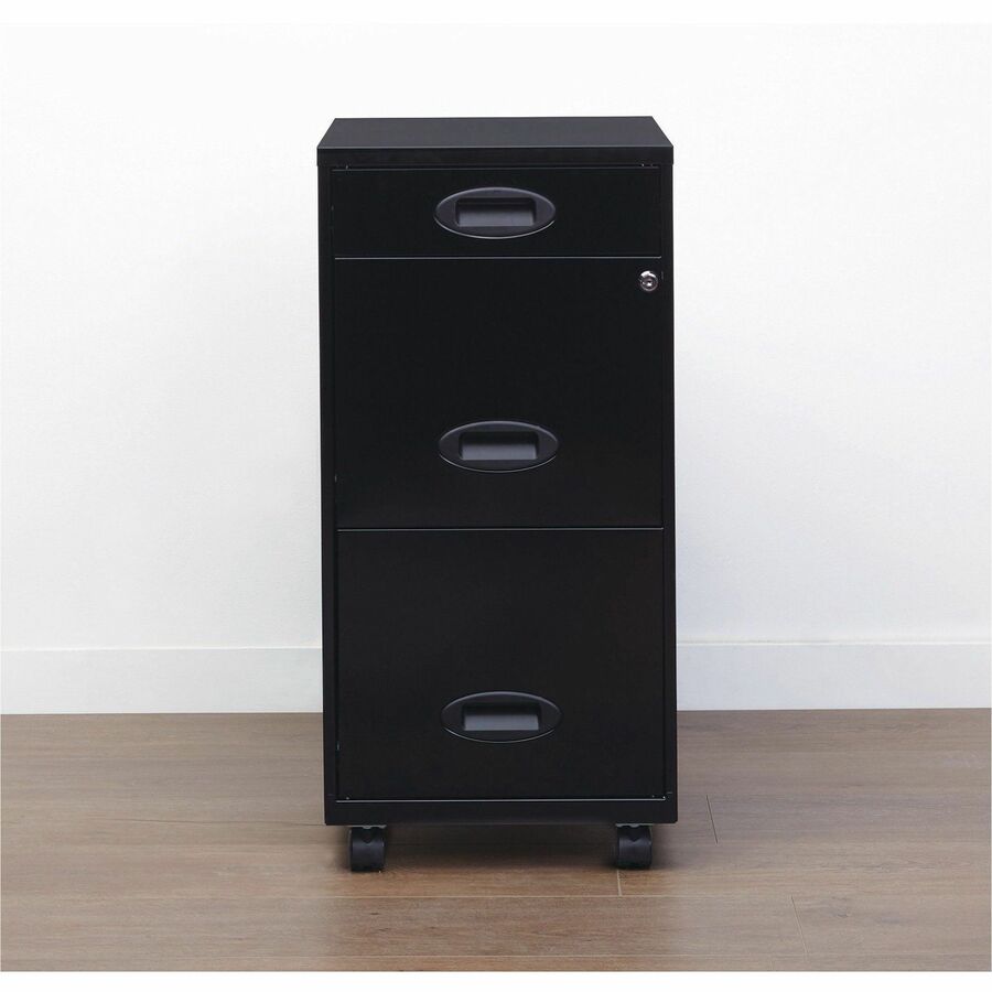 NuSparc File Cabinet - 14.2" Width x 18" Depth x 29.5" Height - 3 x Drawer(s) for Pencil, File - Letter - Vertical - 1 E