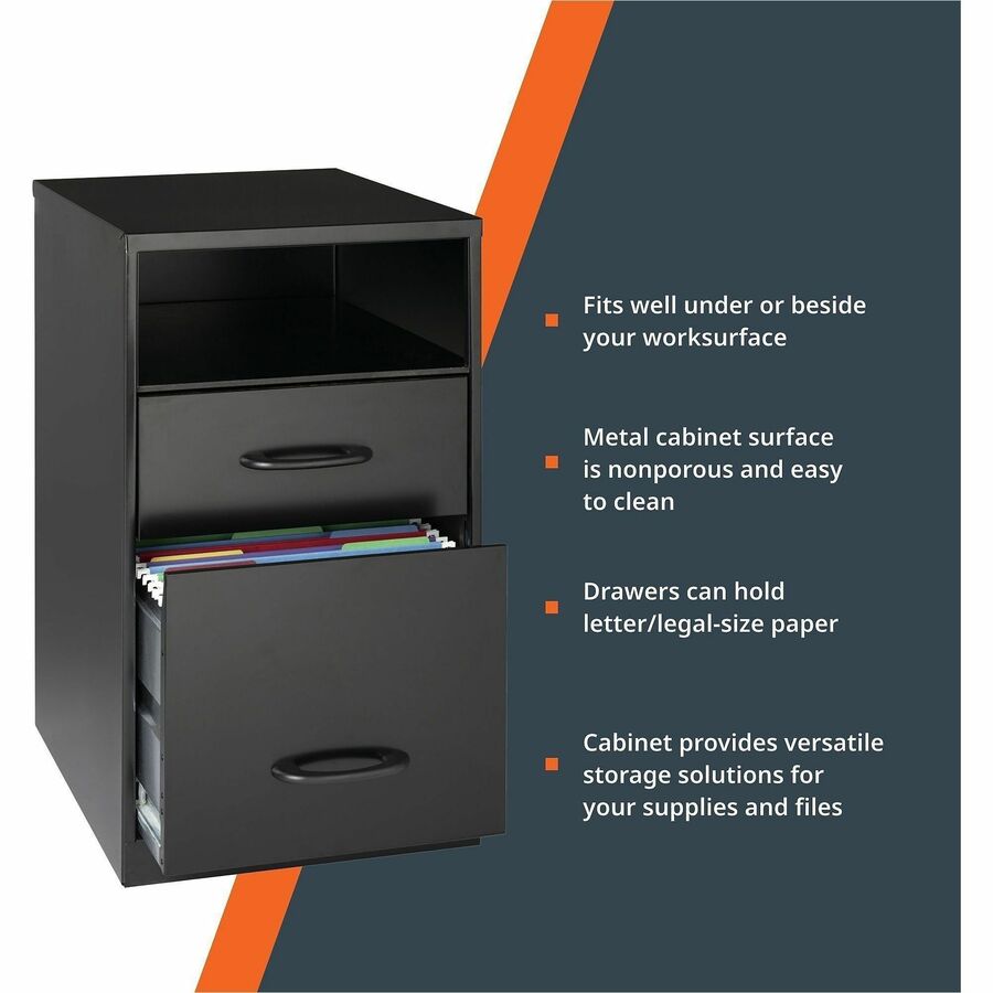 NuSparc File Organizer Cabinet - 14.2" Width x 18" Depth x 24.5" Height - 2 x Drawer(s) for File - Letter - 1 Each