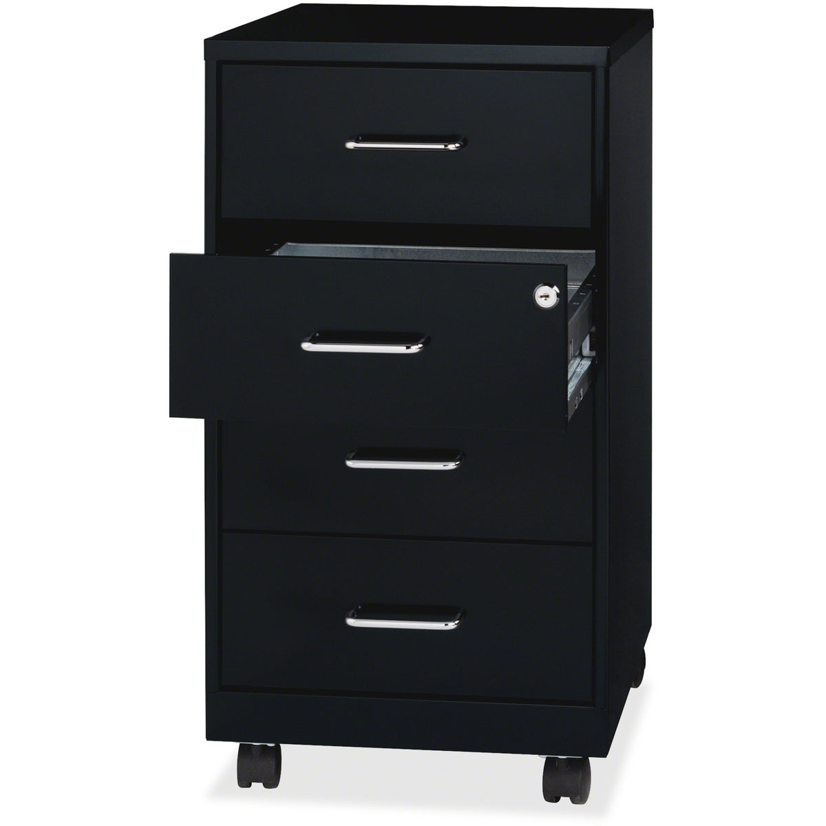 NuSparc Mobile Storage Cabinet - 14.2" Width x 18" Depth x 26.5" Height - 4 x Drawer(s) - Letter, Legal - 1 Each
