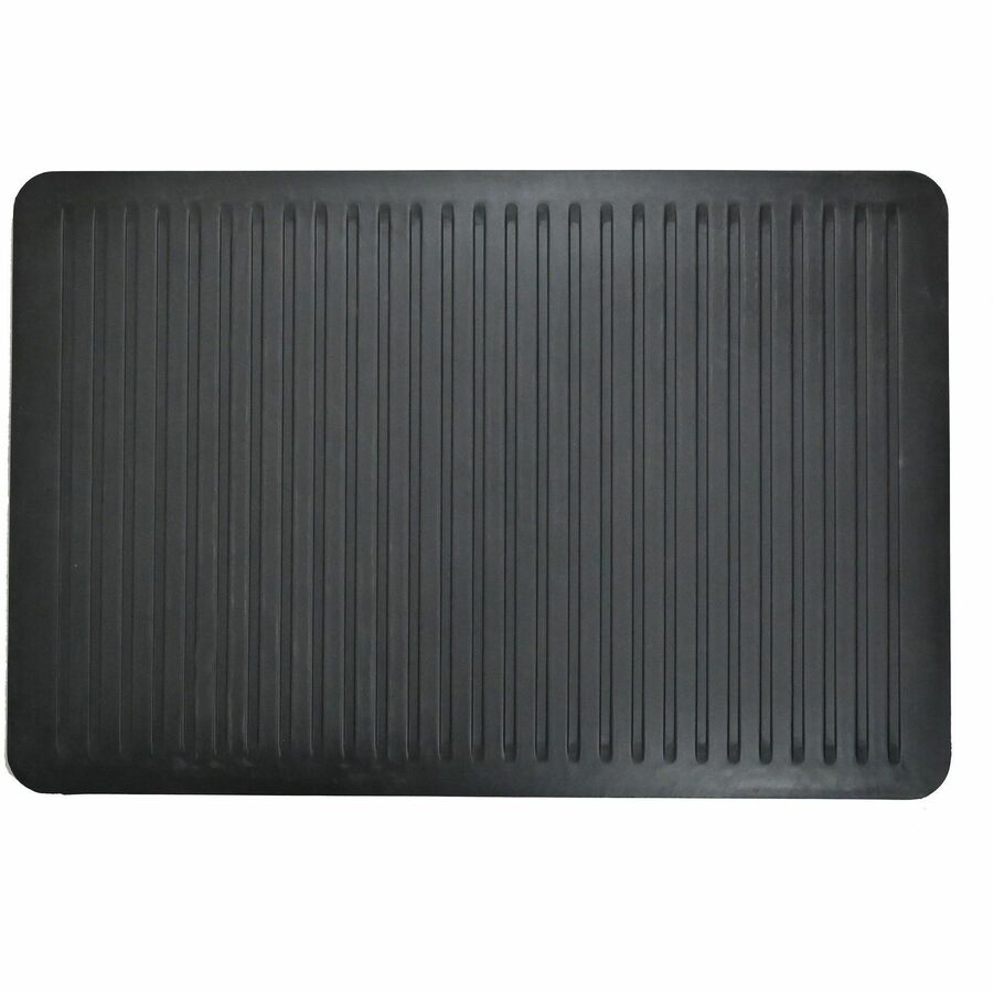 Lorell Workstation Mat - Workstation - 36" Length x 24" Width - Polyurethane Foam - Black - 1 Each