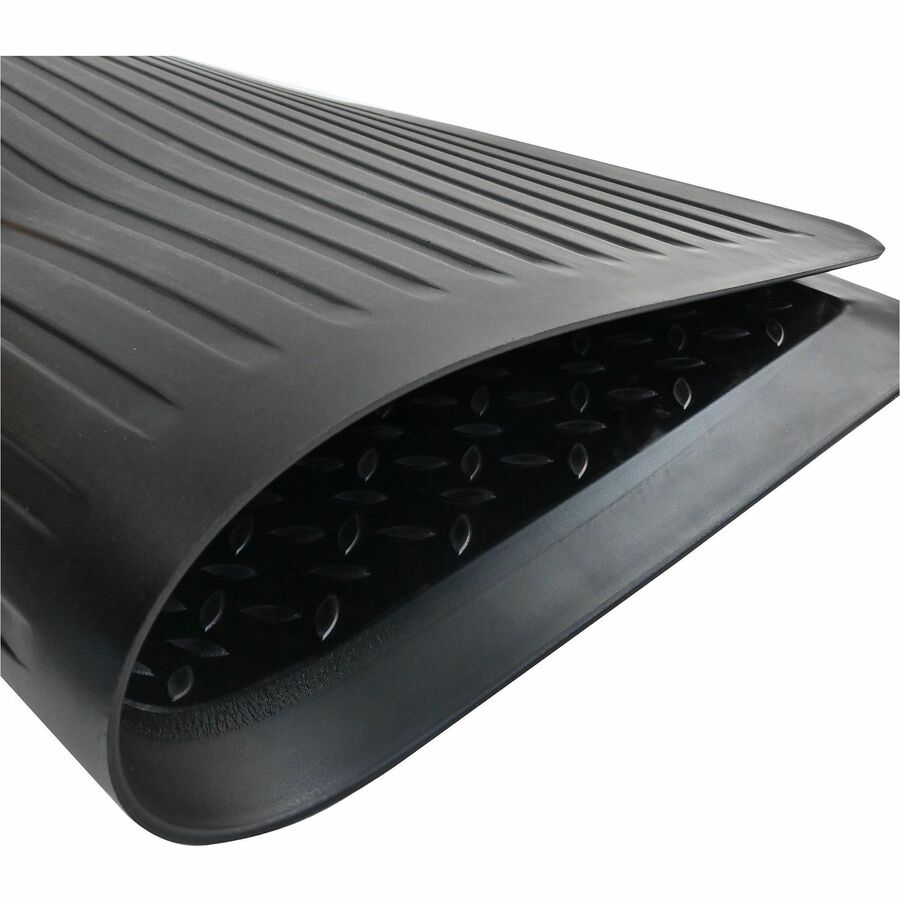 Lorell Workstation Mat - Workstation - 36" Length x 24" Width - Polyurethane Foam - Black - 1 Each