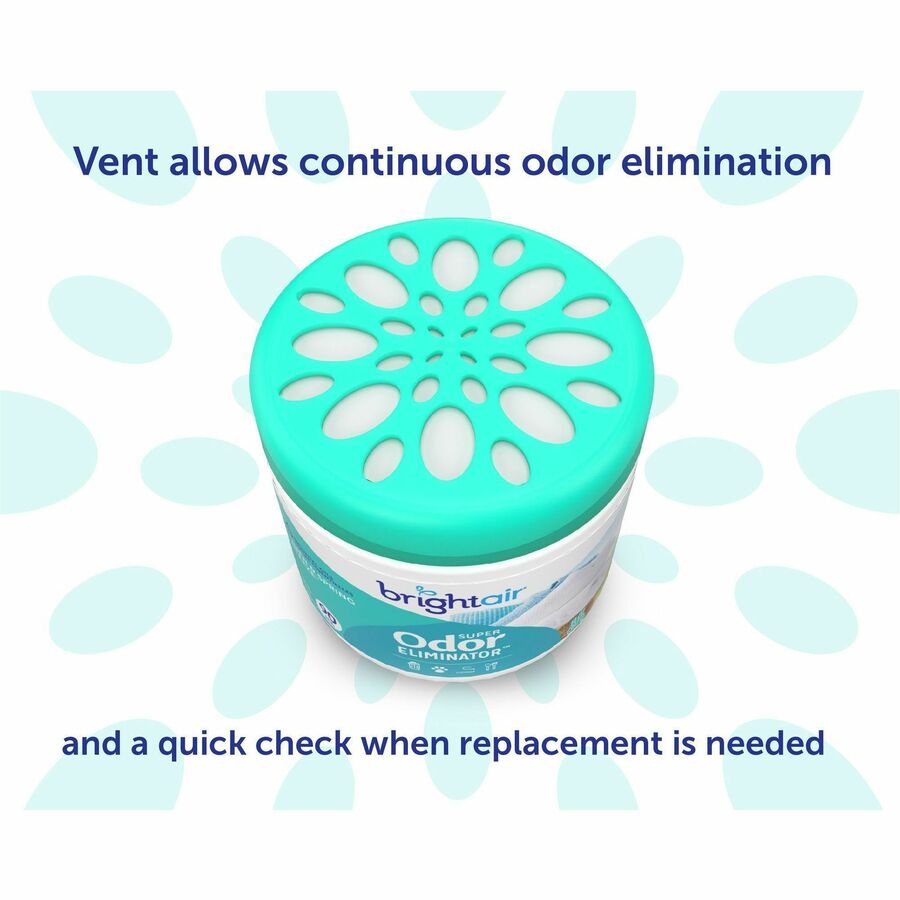 Bright Air Super Odor Eliminator Air Freshener - 14 fl oz (0.4 quart) - Linen & Spring Breeze - 90 Day - 1 Each