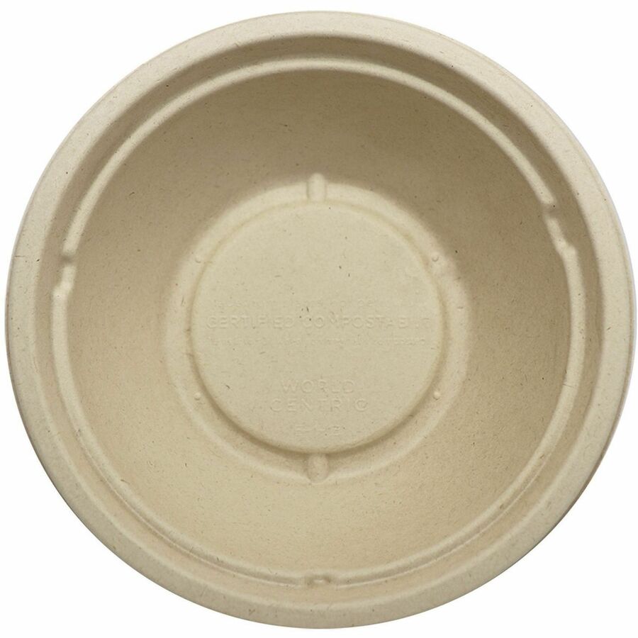 World Centric Compostable Fiber Bowl - Food, Soup, Ice Cream, Salad, Commercial - Disposable - Natural - Fiber Body - 12