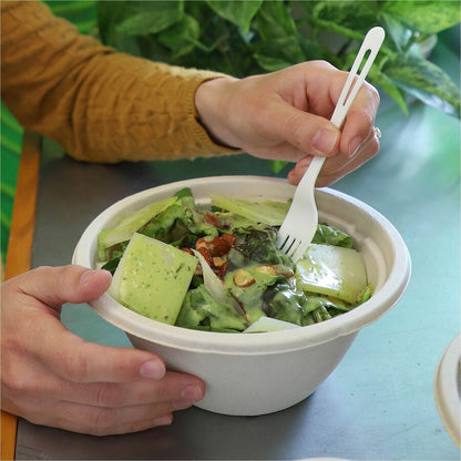 World Centric Compostable Fiber Bowls - Food, Soup, Ice Cream, Salad, Commercial - Disposable - Natural - Fiber, Bamboo 