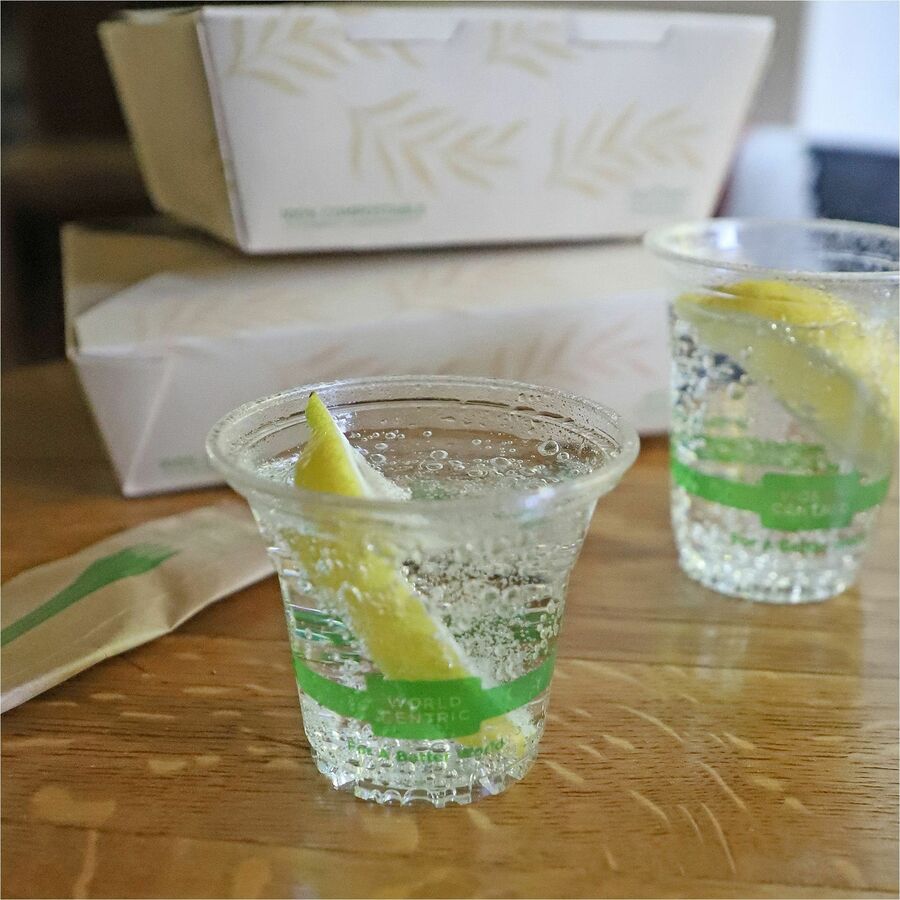 World Centric Compostable Clear Cold Cups - 5 fl oz - Clear - Polylactic Acid (PLA) - 2000 / Carton