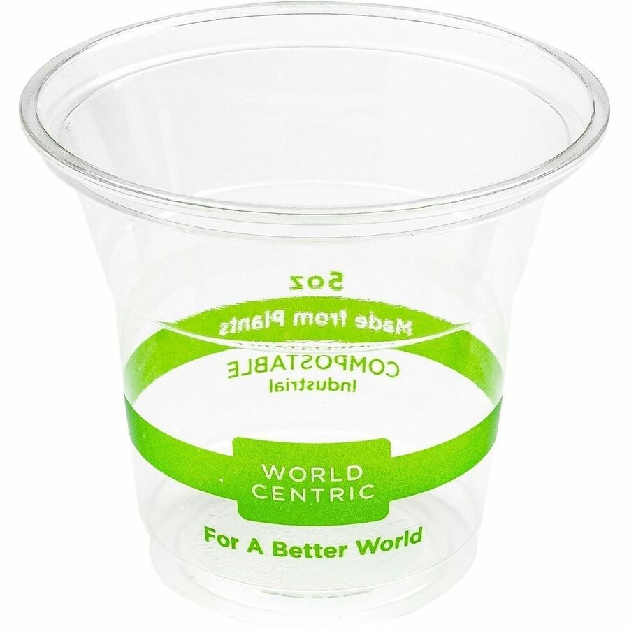World Centric Compostable Clear Cold Cups - 5 fl oz - Clear - Polylactic Acid (PLA) - 2000 / Carton