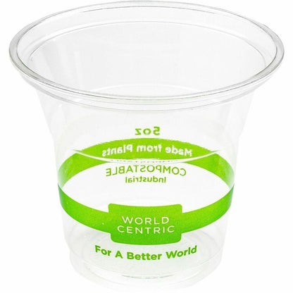 World Centric Compostable Clear Cold Cups - 5 fl oz - Clear - Polylactic Acid (PLA) - 2000 / Carton