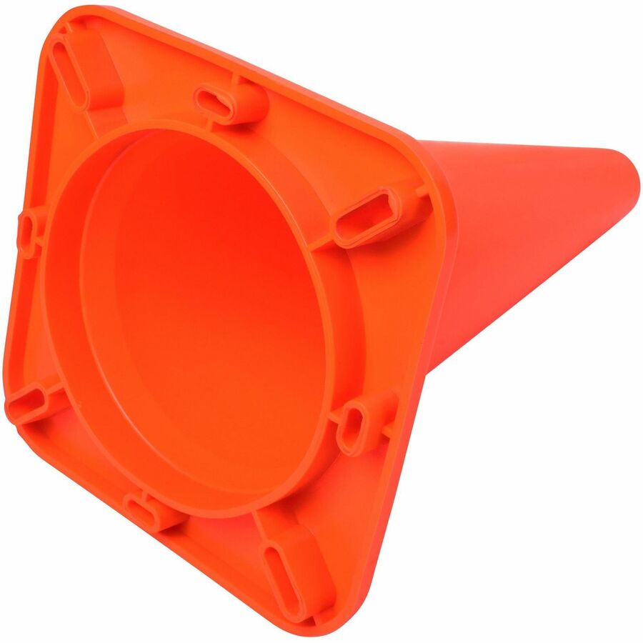 Tatco 18" Traffic Cone - Sturdy - Polyvinyl Chloride (PVC) - Orange - 1 Each