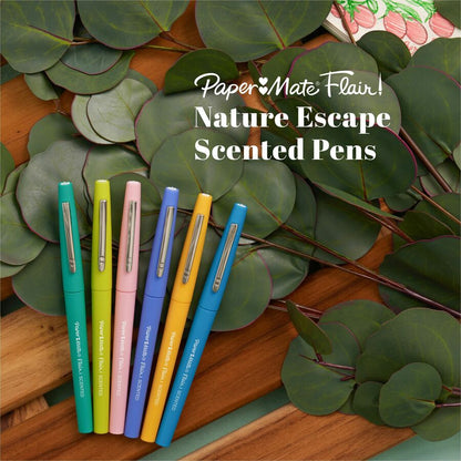 Paper Mate Flair Scented Markers - 0.7 mm Pen Point - Assorted Ink - 6 / Pack