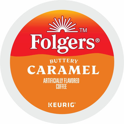 Folgers® K-Cup Buttery Caramel Coffee - Compatible with Keurig Brewer - Medium - 24 K-Cup - K-Cup - Buttery Caramel Coff