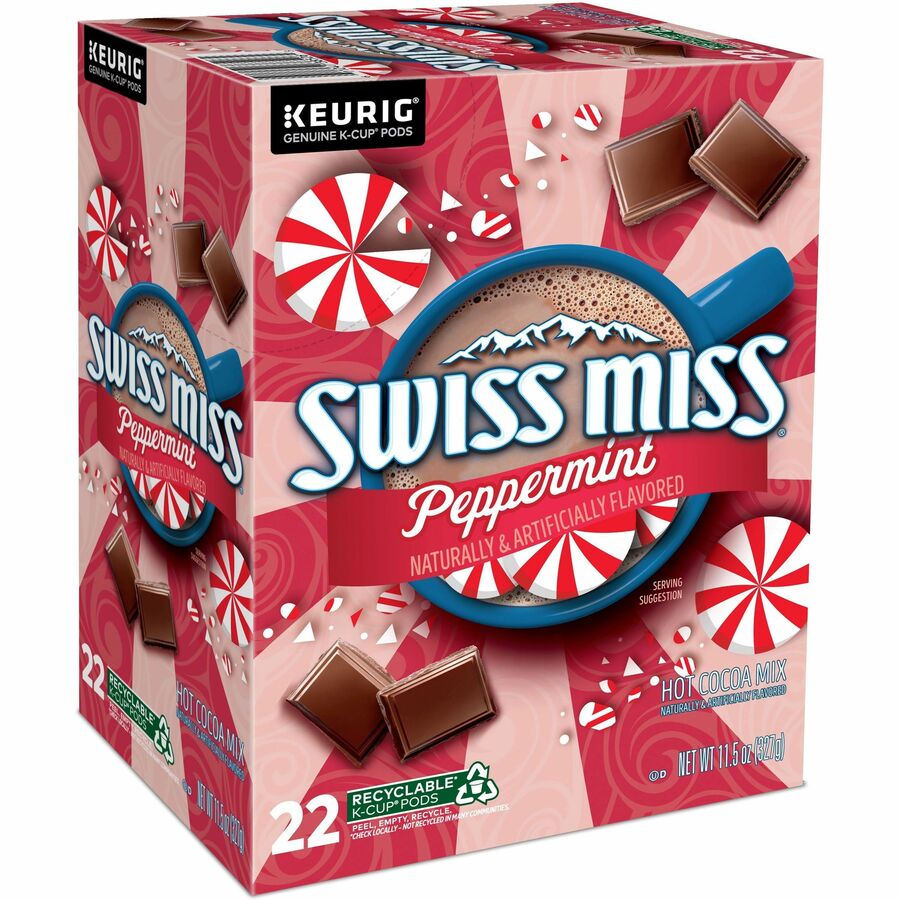 Swiss Miss® K-Cup Peppermint Hot Cocoa - Hot Cocoa, Peppermint - 22 / Box
