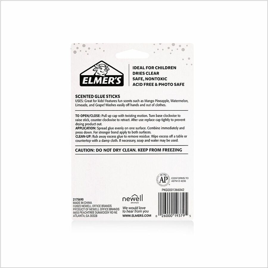 Elmer's Scented Glue Sticks - 0.21 oz - Tropical Mix - 4 / Pack