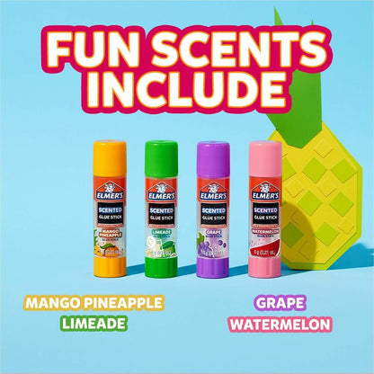 Elmer's Scented Glue Sticks - 0.21 oz - Tropical Mix - 4 / Pack