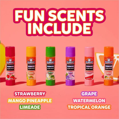 Elmer's Scented Glue Sticks - 0.21 oz - Tropical Mix - 30 / Box