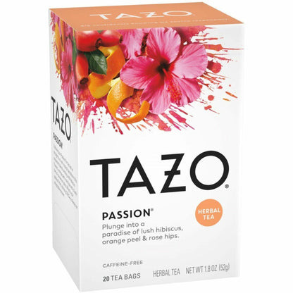 Tazo Passion Herbal Tea Bag - Organic - 20 / Box
