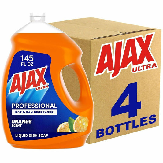 AJAX Ultra Pro Pot & Pan Degreaser Dish Liquid - For Pot, Pan, Dish, Hand, Kitchen, Commercial - Liquid - 145 fl oz (4.5