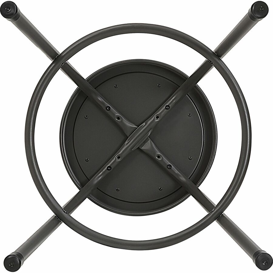Lorell Metal Shop Stool - Wood, Medium Density Fiber (MDF) Seat Material - Light Gray - Metal - 1 Each