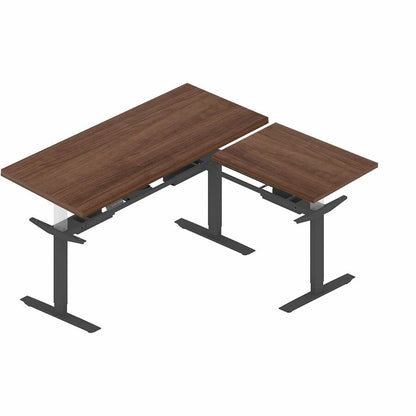 Lorell Sit-Stand 3rd-Leg Base - Black Base - 275 lb Capacity - Height Adjustable - 45" Height x 51.60" Width x 26.40" De